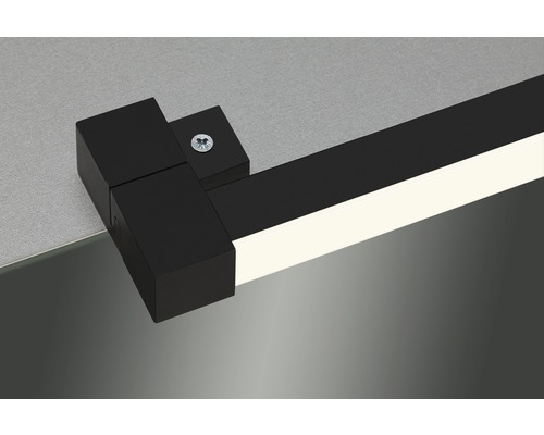 Schwarzes LED-Lichtleistensystem mit Eckverbinder