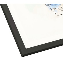 Image encadrée avec représentation abstraite