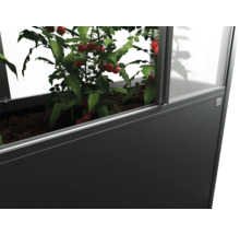 Hochbeet mit Tomatenpflanze