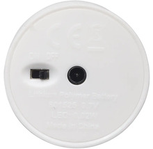 Dessous d'une bougie LED avec interrupteur marche/arrêt