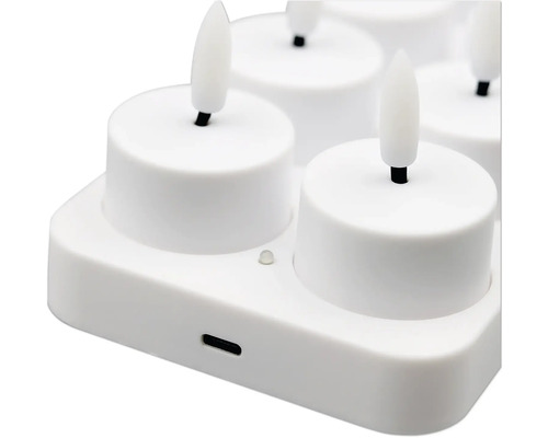 Bougies chauffe-plat LED avec station de charge