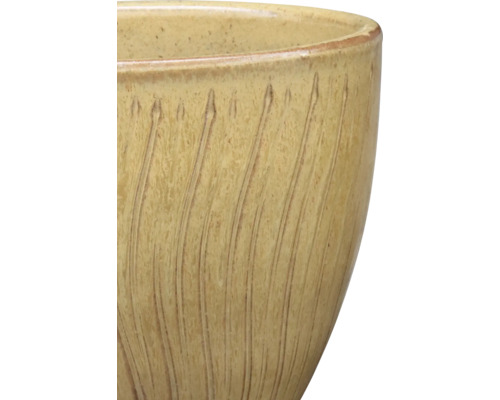 Pot de fleurs en céramique avec motif rainuré