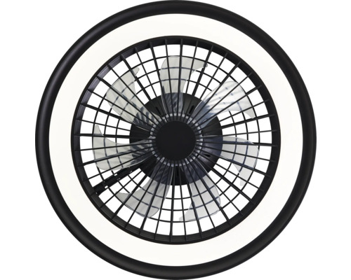 Ventilateur de plafond avec éclairage et grille de protection