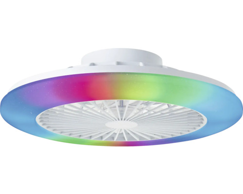 Ventilateur de plafond avec éclairage multicolore
