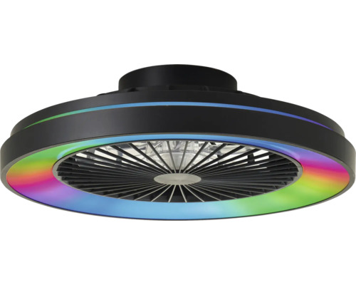 Ventilateur de plafond avec lumière et éclairage coloré