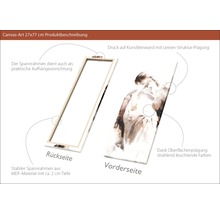 Leinwandbild 27x77 Zentimeter mit Leinwandstruktur und MDF-Rahmen