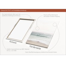 Leinwandbild mit Strandmotiv, 57x77 cm, mit MDF Rahmen