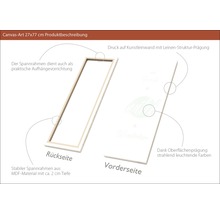 Leinwandbild, 27 x 77 Zentimeter, mit MDF Rahmen