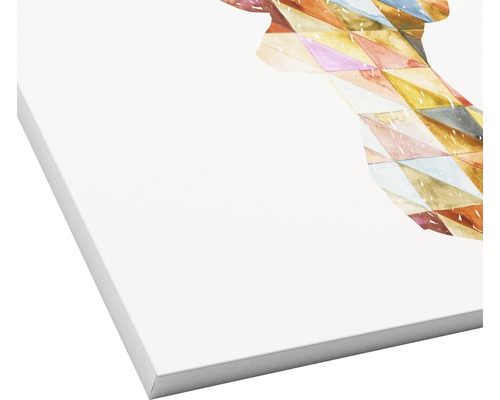 Leinwandbild mit geometrischem Hirschmotiv
