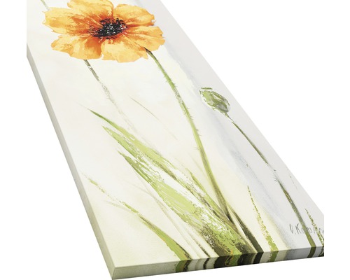 Tableau sur toile peint avec un motif floral
