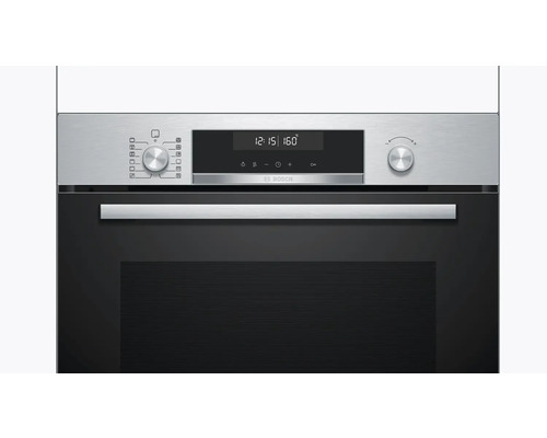 Bosch Einbaubackofen mit digitalem Display und Drehknöpfen