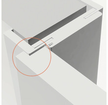 Vue détaillée d'un assemblage d'angle d'un meuble