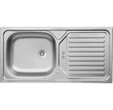 Spülbecken aus Edelstahl mit Abtropffläche