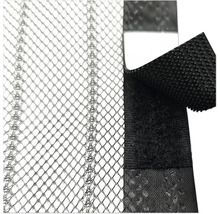 Gros plan d'une moustiquaire avec fermeture Velcro