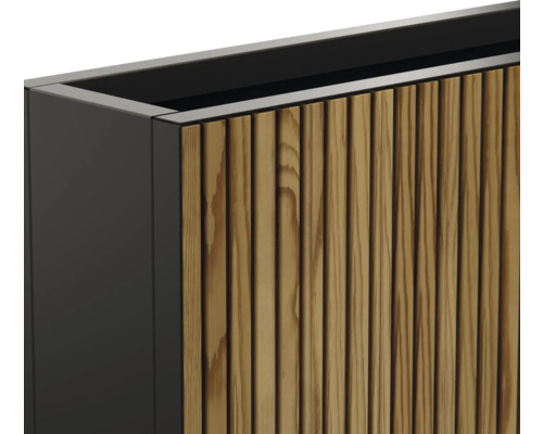 Jardinière avec revêtement en bois