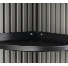 Eckregal zur Aufbewahrung im Gerätehaus