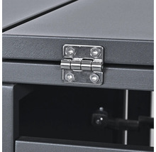 Detailansicht eines Scharniers an einem Möbelstück