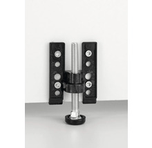 Pied de meuble avec plaques de fixation pour montage sur meubles