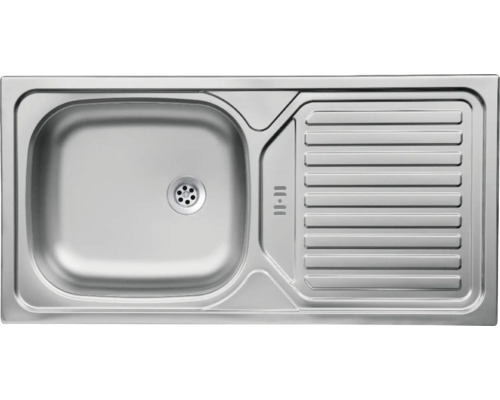 Spüle aus Edelstahl mit Abtropffläche