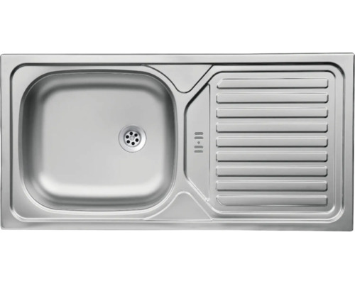 Spüle aus Stahl mit Abtropffläche