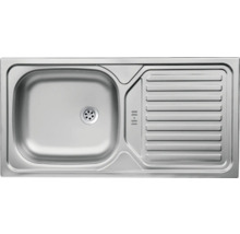 Spülbecken aus Edelstahl mit Abtropffläche