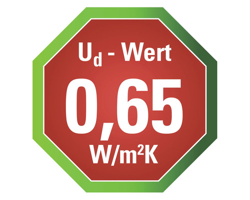 Valeur U 0,65 W/m²K