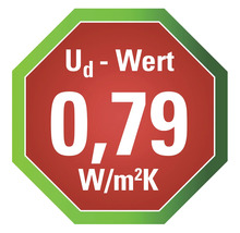 U-Wert 0,79 W/m²K
