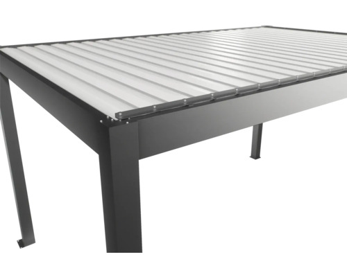 Pergola en acier avec toit à lamelles