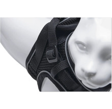 Schwarzes Katzengeschirr mit verstellbaren Trägern