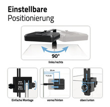Einstellbare Aquariumleuchte mit flexibler Positionierung und einfacher Montage