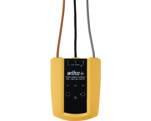 Testeur de phase Wiha pour afficher le sens de rotation dans la gamme de courant alternatif