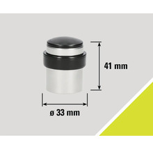 Türstopper aus Metall mit den Maßen 41 mm Höhe und 33 mm Durchmesser.