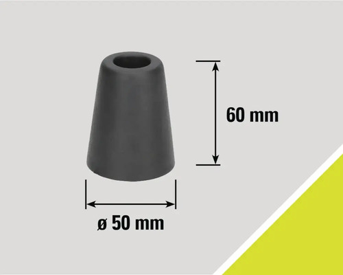 Grauer Stuhlbeinkappe, 60 mm hoch, Durchmesser 50 mm