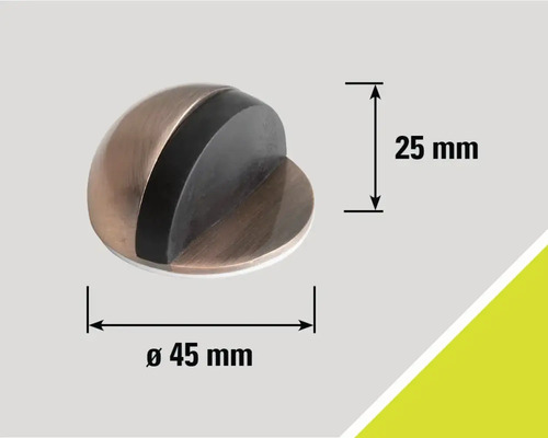 Türstopper aus Metall mit einem Durchmesser von 45 Millimetern und einer Höhe von 25 Millimetern