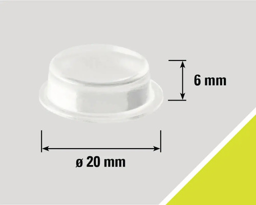 Möbelgleiter, Durchmesser 20 Millimeter, Höhe 6 Millimeter