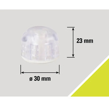 Möbelgleiter, Durchmesser 30 Millimeter, Höhe 23 Millimeter