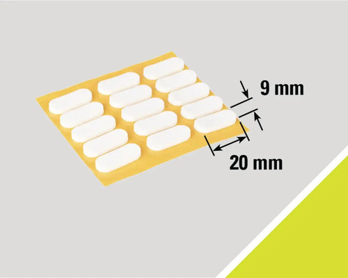 Paket Möbelgleiter, selbstklebend, 20 x 9 Millimeter