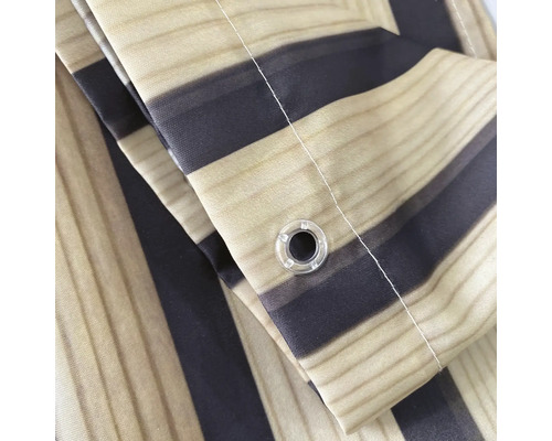 Duschvorhang mit Streifenmuster und Öse