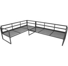 Banc d'angle pour extérieur avec structure en acier