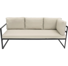 Canapé d'extérieur avec structure en métal et coussins d'assise et de dossier