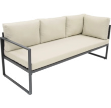 Banc avec cadre métallique et rembourrage