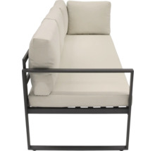 Canapé de jardin avec cadre en métal et rembourrage