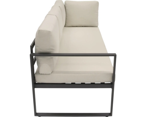 Canapé de jardin avec cadre en métal et rembourrage