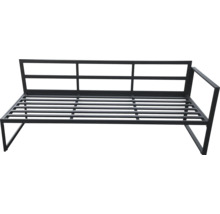 Banc de jardin en métal avec sommier à lattes pour l'extérieur