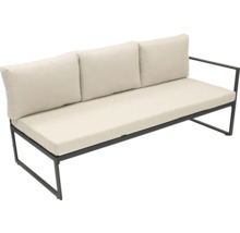 Banc de jardin avec coussins et structure métallique