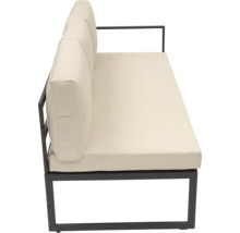 Salon de jardin avec cadre en métal et coussins