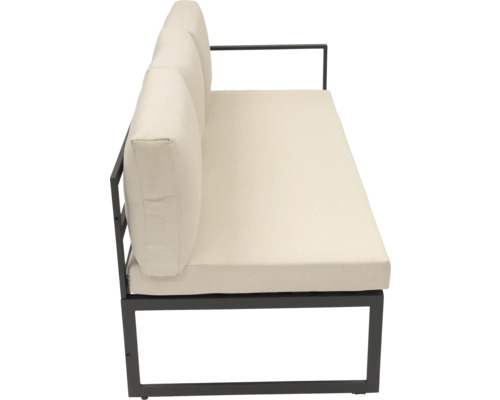 Salon de jardin avec cadre en métal et coussins