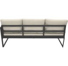 Canapé de jardin avec structure métallique et coussins