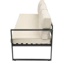 Fauteuil de jardin avec cadre en métal et rembourrage