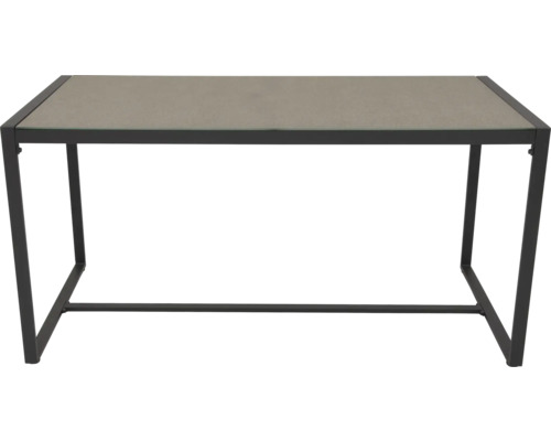Table de jardin avec structure en métal et plateau